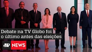 Comentaristas analisam temas, candidatos e polêmicas de debate na Globo