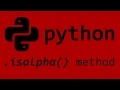 Python isalpha() string method