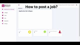 Skillsconnect - How to post a job?