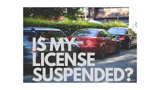 How to tell if your drivers license is suspended
