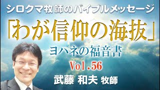 「わが信仰の海抜」 ヨハネの福音書　(講解説教）第56回。６章１節。