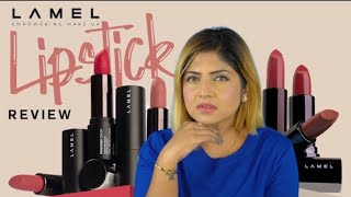 *New Launch* Lamel Lipsticks | Review + Swatch + Comparison |  #lamel #lipstick #justbarnaa