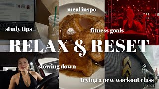 RELAXING \u0026 RESETTING FOR 2025: fitness goals, new workout class, meal inspo + a day in my life!