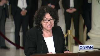 Justice Sonia Sotomayor Tribute to Justice Sandra Day O'Connor