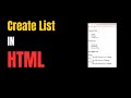 ✅ How to Create List in HTML | Ordered, Unordered & Description List (2025)
