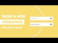 Show/Hide Password Toggle With Javascript | With Source Code
