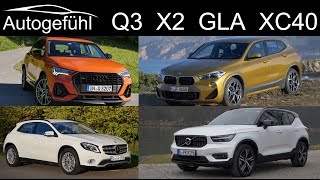 Audi Q3 vs BMW X2 vs Mercedes GLA vs Volvo XC40 Comparison Best Compact Premium SUV