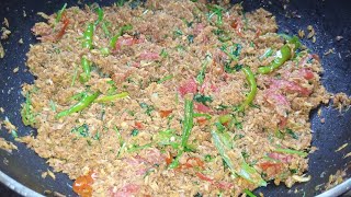 ছোট চিংড়ি মাছের ভর্তা ভুনা রেসিপি || choto chingri macher vorta vuna recipe