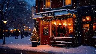 ❄️ Cozy Winter Night | Soft Relaxing Jazz Music in a Snowy Coffee Shop for Work and Study ☕