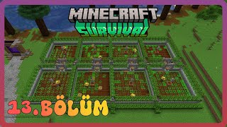 Büyük Otomatik Tarla Sistemi - Minecraft Survival 13.Bölüm