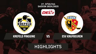 DEL2: Krefeld Pinguine vs. ESV Kaufbeuren I Highlights - 37. Spieltag | SDTV Eishockey