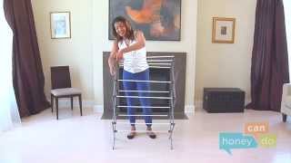 Honey-Can-Do Deluxe DRY-01306 Metal Drying Rack Instruction Video
