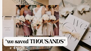 WAYS TO KEEP COSTS DOWN for your wedding | tips, diy things we did + some wedding photos!