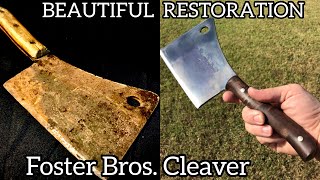 Antique Foster Bros. Meat Cleaver Restoration (Chef’s / Butcher’s knife)