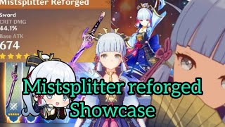 ❄️Mistsplitter reforged on C0 lvl 90 Ayaka showcase with Talent 9/10/10