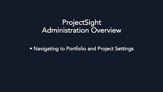 ProjectSight - Administration