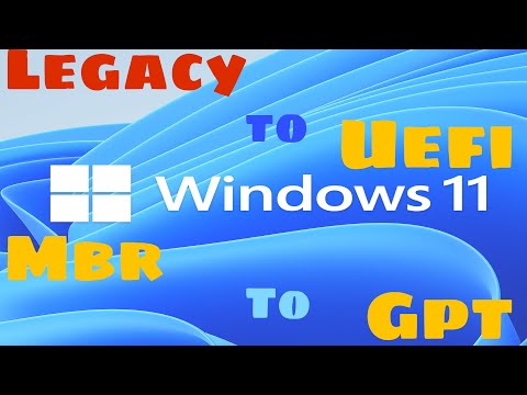 Конвертировать Legacy в UEFI | Без потери данных на хинди.