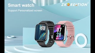 ZKCREATION Z36 Smartwatch, Fitness Tracker with Heart Rate Monitor