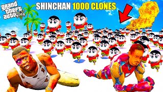 Franklin & Shinchan Attacked By 1,00,000 Of Evil Shinchans In GTA 5 | Shinchan Died In GTA 5