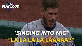 Cubs' Patrick Wisdom sings on the mic for us!!! (And then homers while mic'd!) | Play Loud