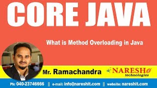 Core Java Tutorial | What is Method Overloading in Java ? | Mr.Ramchander