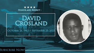 Fisher Memorial Funeral Parlor is live! Homegoing Service for David Crosland