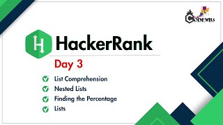 Day 3 | HackerRank Python Challenge | Lists, List Comprehension, Nested List & Find Percentage