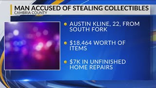 PSP: Over $18k of collectibles stolen by Cambria County man
