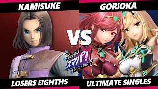 Sumapa 157 TOP 8 - Kamisuke (Hero) Vs. Gorioka (Pyra Mythra) Smash Ultimate - SSBU