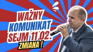 WAŻNY KOMUNIKAT! - WARSZAWA 11.02.2025