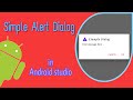 Simple alert dialog tutorial | in Android studio