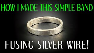 DIY Jewelry- Simple Fused Silver Hammered Band-Great Ring For Men!