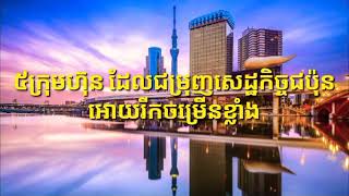 ក្រុមហ៊ុនយក្សទាំង៥ ជួយជម្រុញសេដ្ឋកិច្ចប្រទេសជប៉ុនអោយរីកចម្រើនខ្លាំង | Top 5 companies to boost Japan