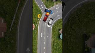 Dangerous Intersection Collision Scenario#CarAccident #RoadSafety #TrafficRules