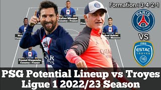PSG Potential Lineup vs Troyes ► Ligue 1 2022/23 Season ● HD