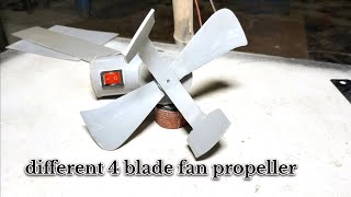 how to make a 4 blade dc motor fan propeller fully flexible future gadget