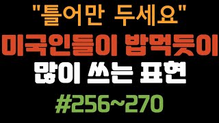 미국인들이 밥먹듯이 많이 쓰는 표현 #256~270 틀어만두세요 | 영어공부 | 영어듣기 | 영어회화 | 쉐도잉 | 영어회화표현 | 패턴영어 | 기초영어회화