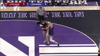 157 LBs: #7 Steve Bleise (Minnesota) vs. #3 Ryan Deakin (Northwestern)