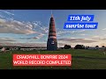 4k CRAIGYHILL BONFIRE TOUR- World record completed.  Sunrise tour on 11th July