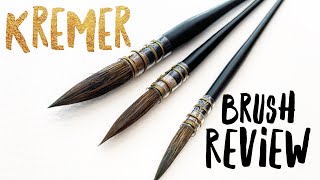 Kremer Squirrel \u0026 Synthetic Brushes - Watercolor Brush Review