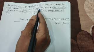 Report writing | How to write a report | Format | Example | Blood donation camp
