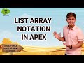 List Array Notation in Apex | Salesforce Development Course