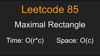 Maximal Rectangle - Leetcode 85 - Python