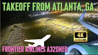 4K INCREDIBLE ATLANTA NIGHT TAKEOFF