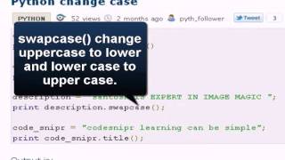 PYTHON Tutorial : Python change case