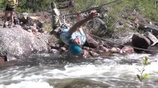 NOLS Instructors Try the Tyrolean Traverse During Faculty Summit