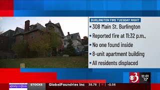 Burlington apartment fire displaces residents