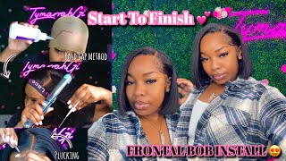 START TO FINISH SIDE PART BOB WIG INSTALL |*Detailed*  Bald cap method  Ft UNICE HAIR 💕