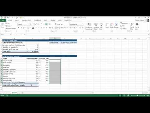 Excel PRODUCT and SUMPRODUCT Functions