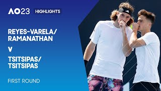Angel Reyes-Varela/Ramanathan v Tsitsipas/Tsitsipas Highlights | Australian Open 2023 First Round